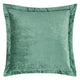 Brad Accent Throw Pillow, Square 22 Inch, Textured Green Rayon Velvet