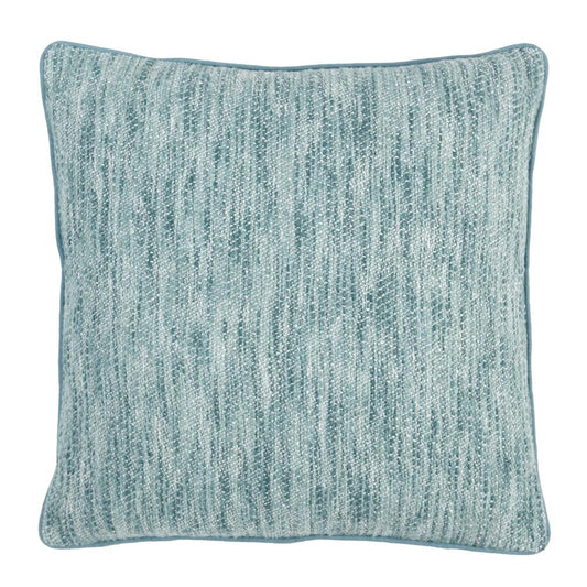 Avu Accent Pillow, 22 x 22 Inch, Duck Down, Blue, White Woven Texture