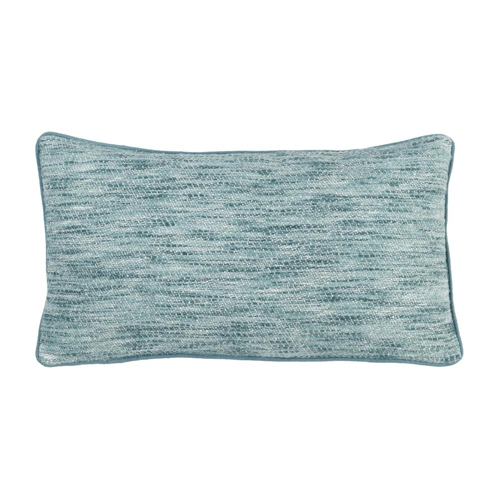 Avu Lumbar Accent Throw Pillow, 14x26, Woven Texture, Blue and White