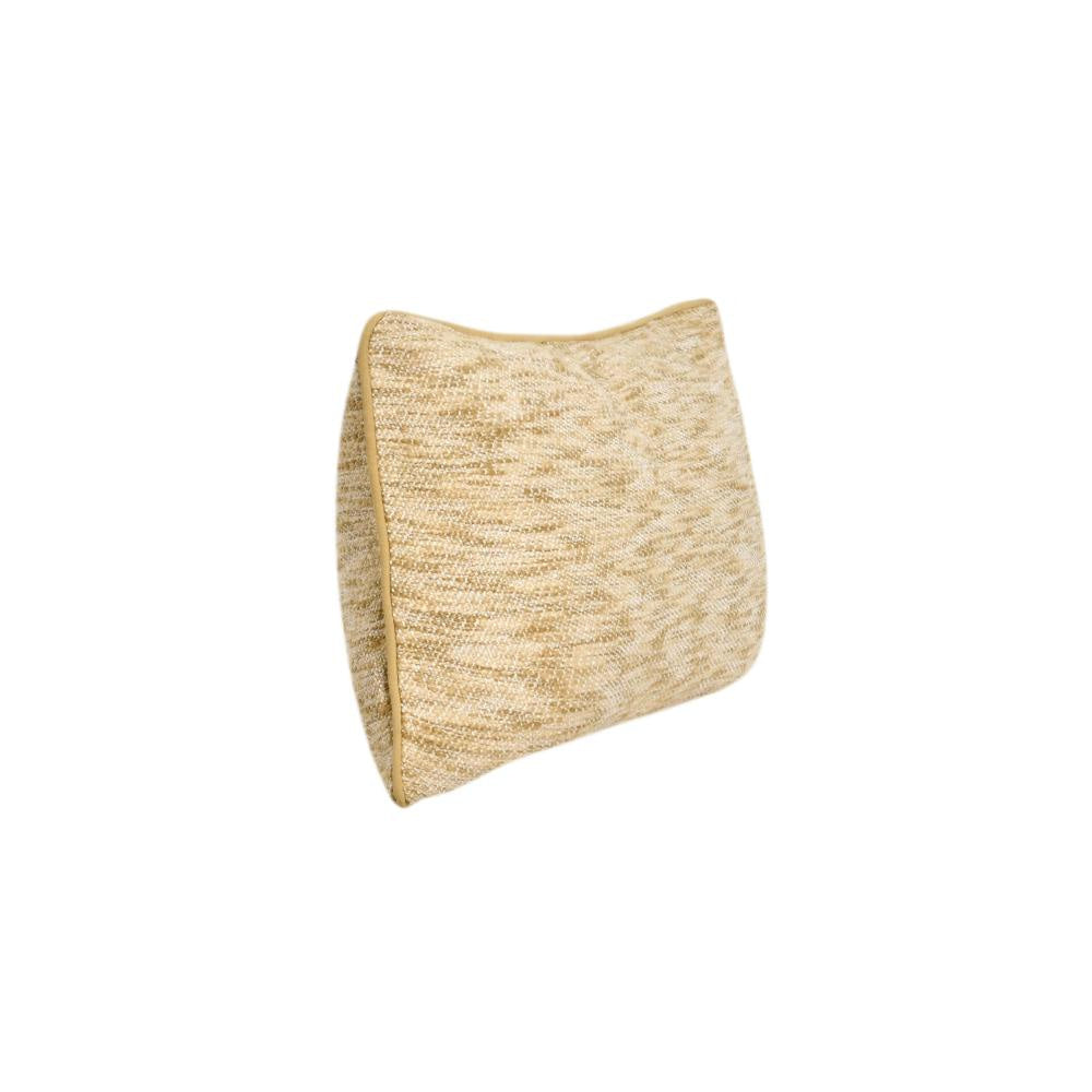 Avu Lumbar Accent Throw Pillow 14x26 Yellow and White Woven Texture