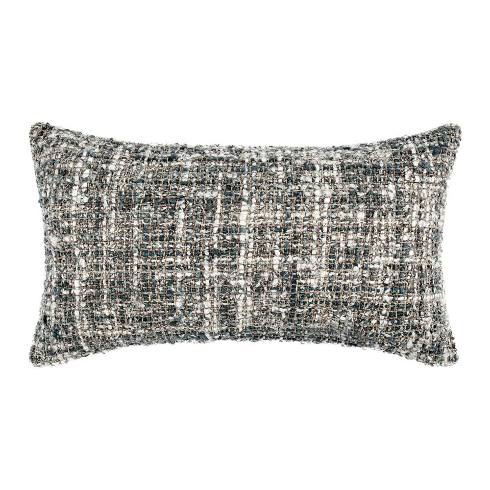 Ivy Lumber Accent Throw Pillow, 14 x 26 Woven Cotton Blend, Black