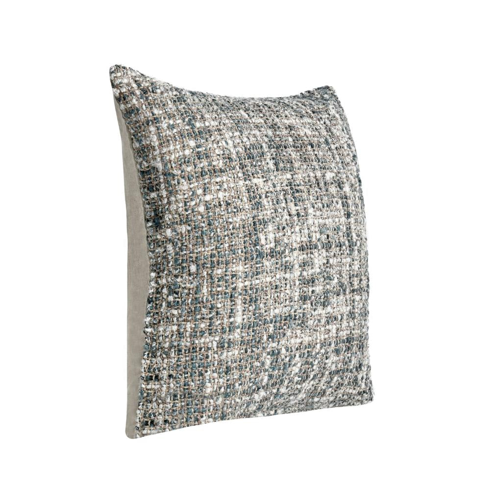 Ivy Square Accent Throw Pillow 24 Inch Black Woven Cotton Blend BM331681