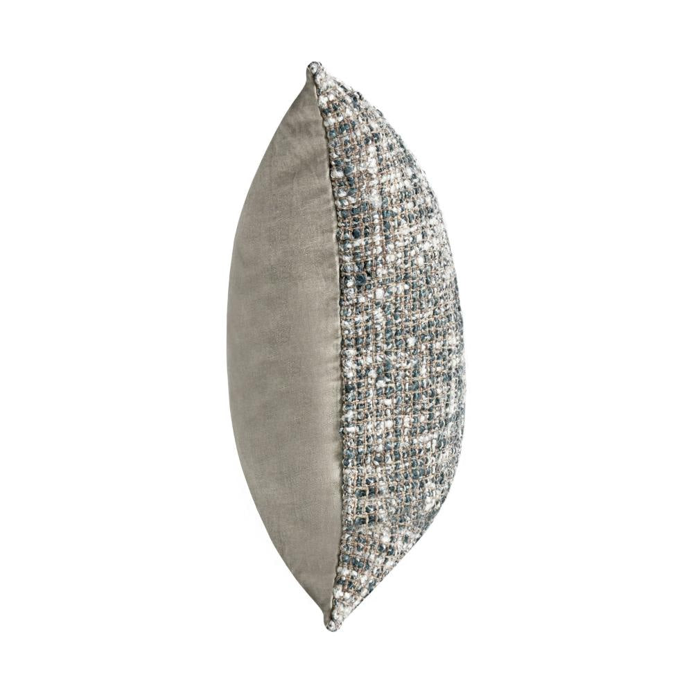 Ivy Square Accent Throw Pillow 24 Inch Black Woven Cotton Blend BM331681