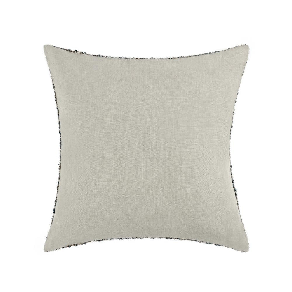 Ivy Square Accent Throw Pillow 24 Inch Black Woven Cotton Blend BM331681