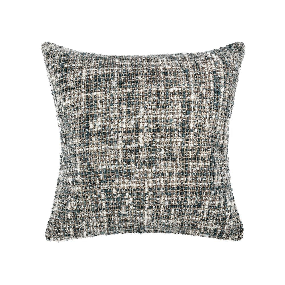 Ivy Square Accent Throw Pillow, 24 Inch Black Woven Cotton Blend