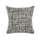 Ivy Square Accent Throw Pillow, 24 Inch Black Woven Cotton Blend