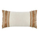 Lumbar Accent Throw Pillow, 14 x 26 Chestnut Brown Woven Cotton