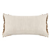 Lumbar Accent Throw Pillow 14 x 26 Chestnut Brown Woven Cotton BM331682
