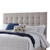 Ashley Dolante King Bed Button Tufted Beige Polyester Headboard BM331683