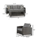 Ashley Oati 4pc Outdoor Sofa Coffee Table Chairs Gray Resin Wicker Nuvella BM331690