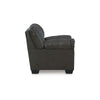 Ashley Limu Accent Armchair Plush Pillow Arms Rich Gray Faux Leather