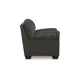 Ashley Limu Accent Armchair Plush Pillow Arms Rich Gray Faux Leather
