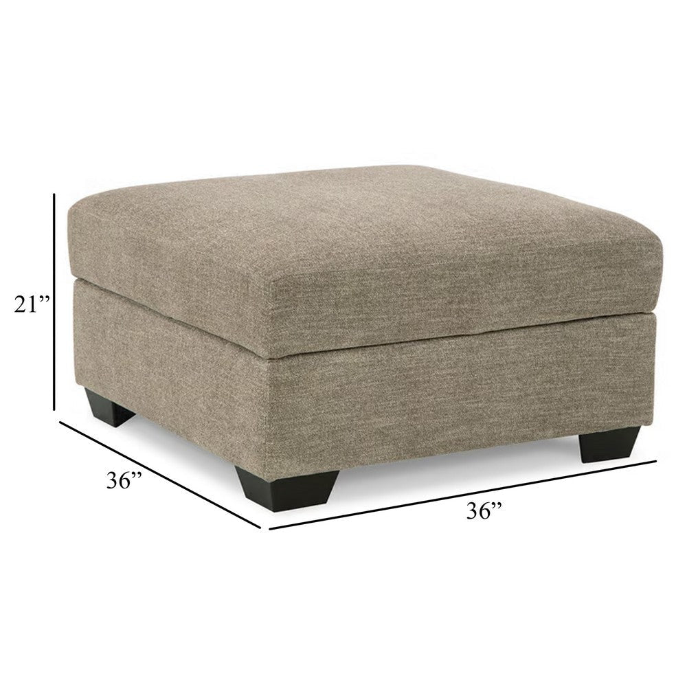 Ashley Croi Ottoman 36 Inch Hidden Storage with Cup Holders Taupe Gray BM331705