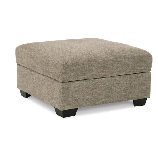 Ashley Croi Ottoman, 36 Inch, Hidden Storage with Cup Holders, Taupe Gray