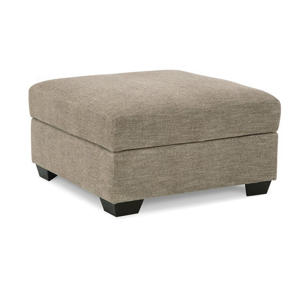 Ashley Croi Ottoman, 36 Inch, Hidden Storage with Cup Holders, Taupe Gray