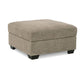 Ashley Croi Ottoman, 36 Inch, Hidden Storage with Cup Holders, Taupe Gray