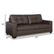 Ashley Barl Sofa Modern Style 85 Inch Soft Tufted Dark Brown Faux Leather BM331710