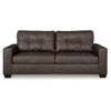 Ashley Barl Sofa Sleeper Queen Size Pull Out Bed Rich Brown Faux Leather