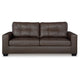 Ashley Barl Sofa Sleeper Queen Size Pull Out Bed Rich Brown Faux Leather