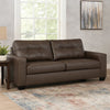 Ashley Barl Sofa Sleeper, Queen Size Pull Out Bed, Rich Brown Faux Leather