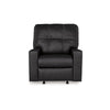 Ashley Barl Manual Recliner Chair 35 Inch Tufted Rich Black Faux Leather