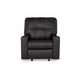 Ashley Barl Manual Recliner Chair 35 Inch Tufted Rich Black Faux Leather