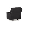 Ashley Barl Manual Recliner Chair 35 Inch Tufted Rich Black Faux Leather