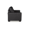 Ashley Barl Loveseat Modern 62 Inch Soft Tufted Rich Black Faux Leather BM331713