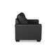 Ashley Barl Loveseat Modern 62 Inch Soft Tufted Rich Black Faux Leather BM331713
