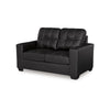 Ashley Barl Loveseat Modern 62 Inch Soft Tufted Rich Black Faux Leather BM331713