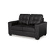 Ashley Barl Loveseat Modern 62 Inch Soft Tufted Rich Black Faux Leather BM331713