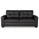 Ashley Barl Sofa Modern Style 85 Inch Soft Tufted Rich Black Faux Leather BM331714