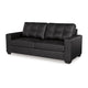 Ashley Barl Sofa Modern Style 85 Inch Soft Tufted Rich Black Faux Leather BM331714