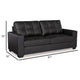 Ashley Barl Sofa Modern Style 85 Inch Soft Tufted Rich Black Faux Leather BM331714
