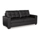 Ashley Barl Sofa, Modern Style 85 Inch Soft Tufted Rich Black Faux Leather