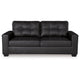 Ashley Barl Sofa Sleeper Queen Size Pull Out Bed 85 Inch Black Faux Leather