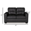 Ashley Barl Sofa Sleeper Queen Size Pull Out Bed 85 Inch Black Faux Leather