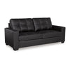 Ashley Barl Sofa Sleeper, Queen Size Pull Out Bed, 85 Inch Black Faux Leather