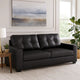 Ashley Barl Sofa Sleeper, Queen Size Pull Out Bed, 85 Inch Black Faux Leather