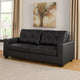 Ashley Barl Sofa Sleeper, Queen Size Pull Out Bed, 85 Inch Black Faux Leather