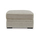 Ashley Alno Accent Ottoman Square 38 Inch Beige Polyester Hidden Storage BM331716