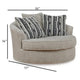Ashley Alno Oversize Swivel Accent Chair 2 Accent Pillows 55 Inch Beige BM331717