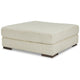 Ashley Lindy Accent Ottoman Square 51 Inch Modern Style Ivory Polyester BM331718