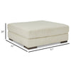 Ashley Lindy Accent Ottoman Square 51 Inch Modern Style Ivory Polyester BM331718