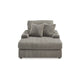 Ashley Lindy Oversized Chaise 64 Inch Gray Cord Polyester 2 Accent Pillows BM331721