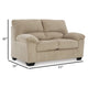 Ashley Simy Loveseat 63 Inch Modern Style Sand Beige Polyester Pillow Arms BM331726