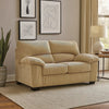 Ashley Simy Loveseat, 63 Inch Modern Style Sand Beige Polyester, Pillow Arms
