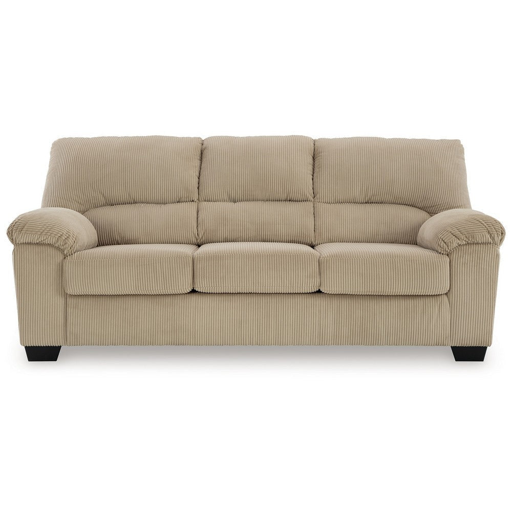 Ashley Simy Sofa 83 Inch Modern Style Sand Beige Polyester Pillow Top Arms