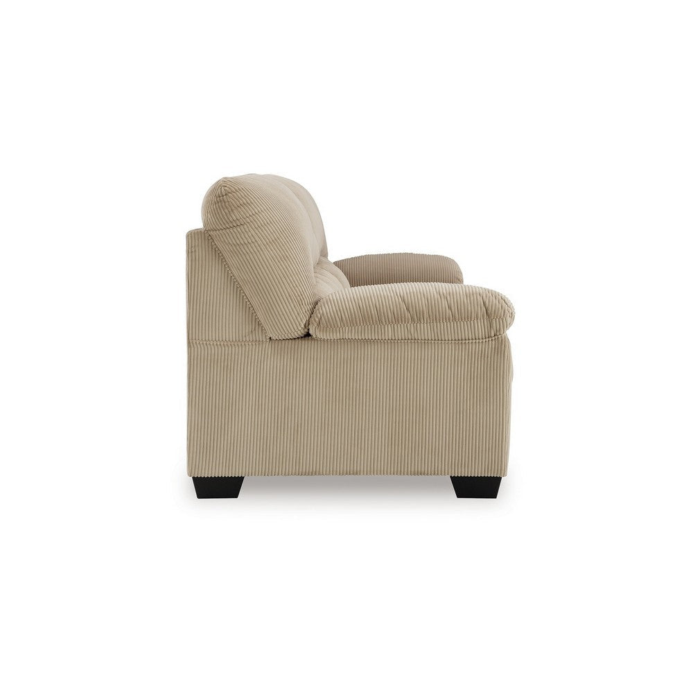 Ashley Simy Sofa 83 Inch Modern Style Sand Beige Polyester Pillow Top Arms