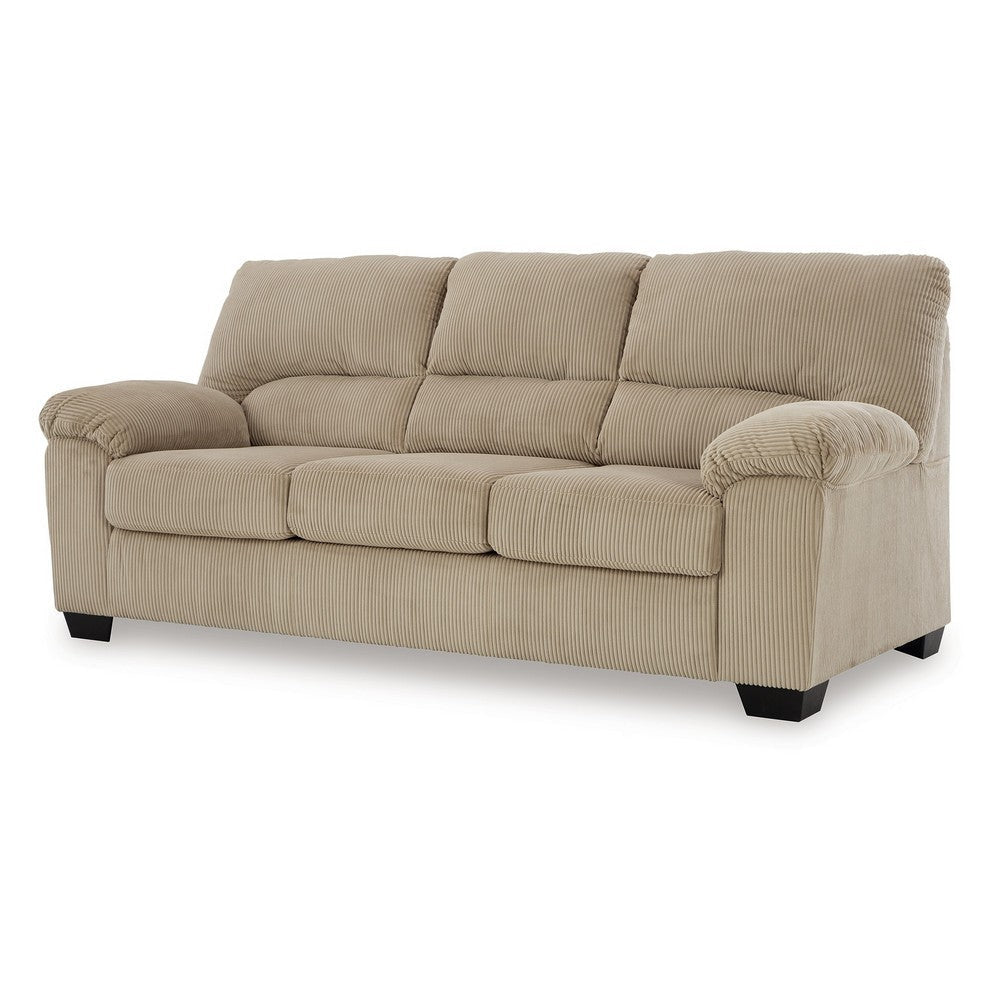 Ashley Simy Sofa 83 Inch Modern Style Sand Beige Polyester Pillow Top Arms